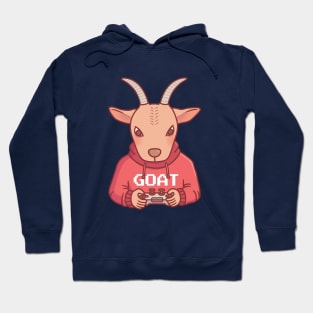 Funny Goat Gamer Playing Video Games Hoodie